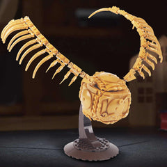 Close-up of intricate brick detailing on the Golden Snitch.