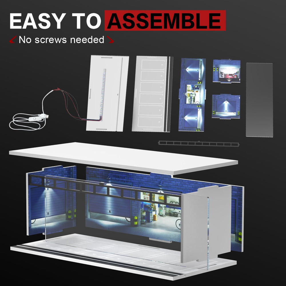 SAMYUCHO LED-powered display with back cords for simple expansion