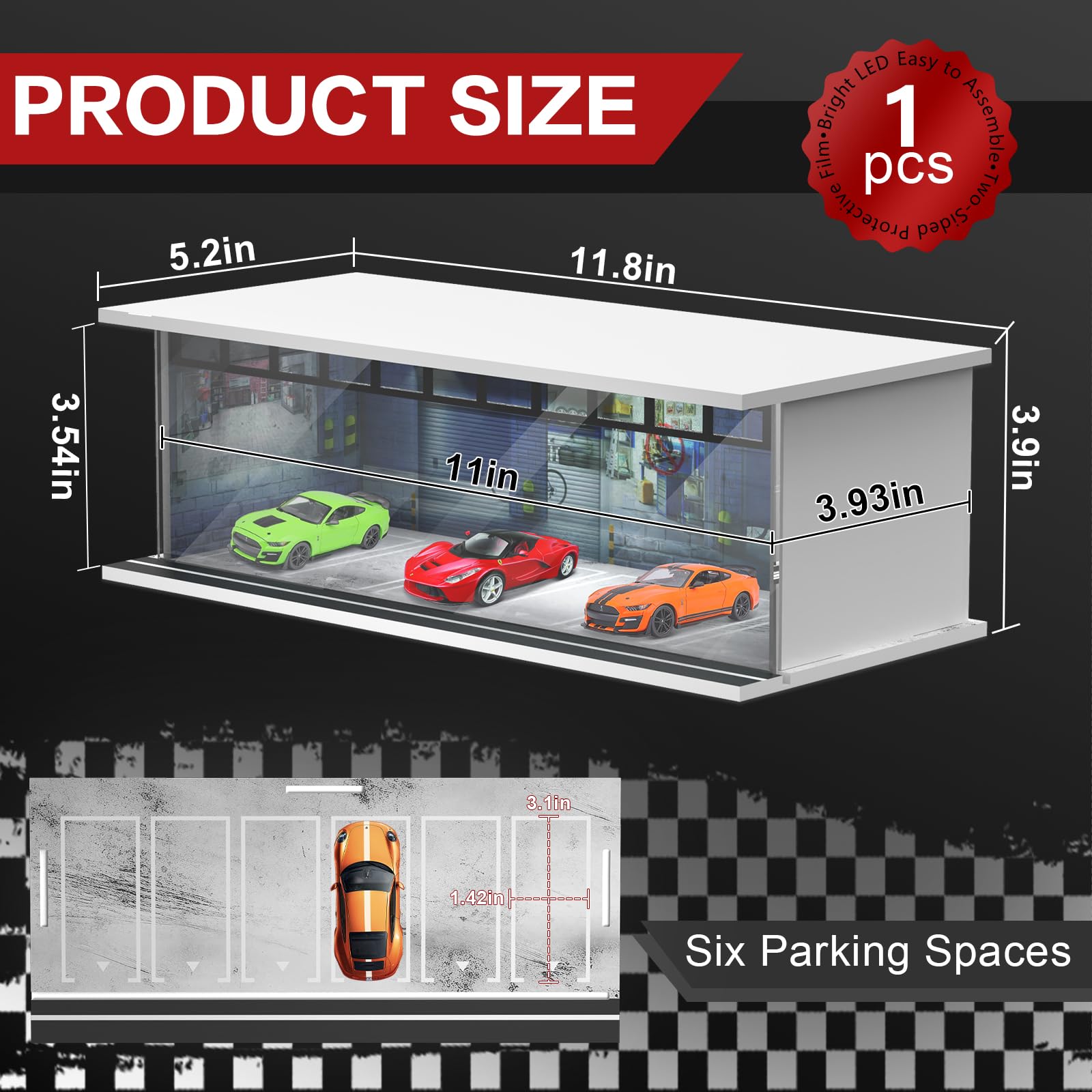 SAMYUCHO stackable display cases connected at the back to build a larger diorama