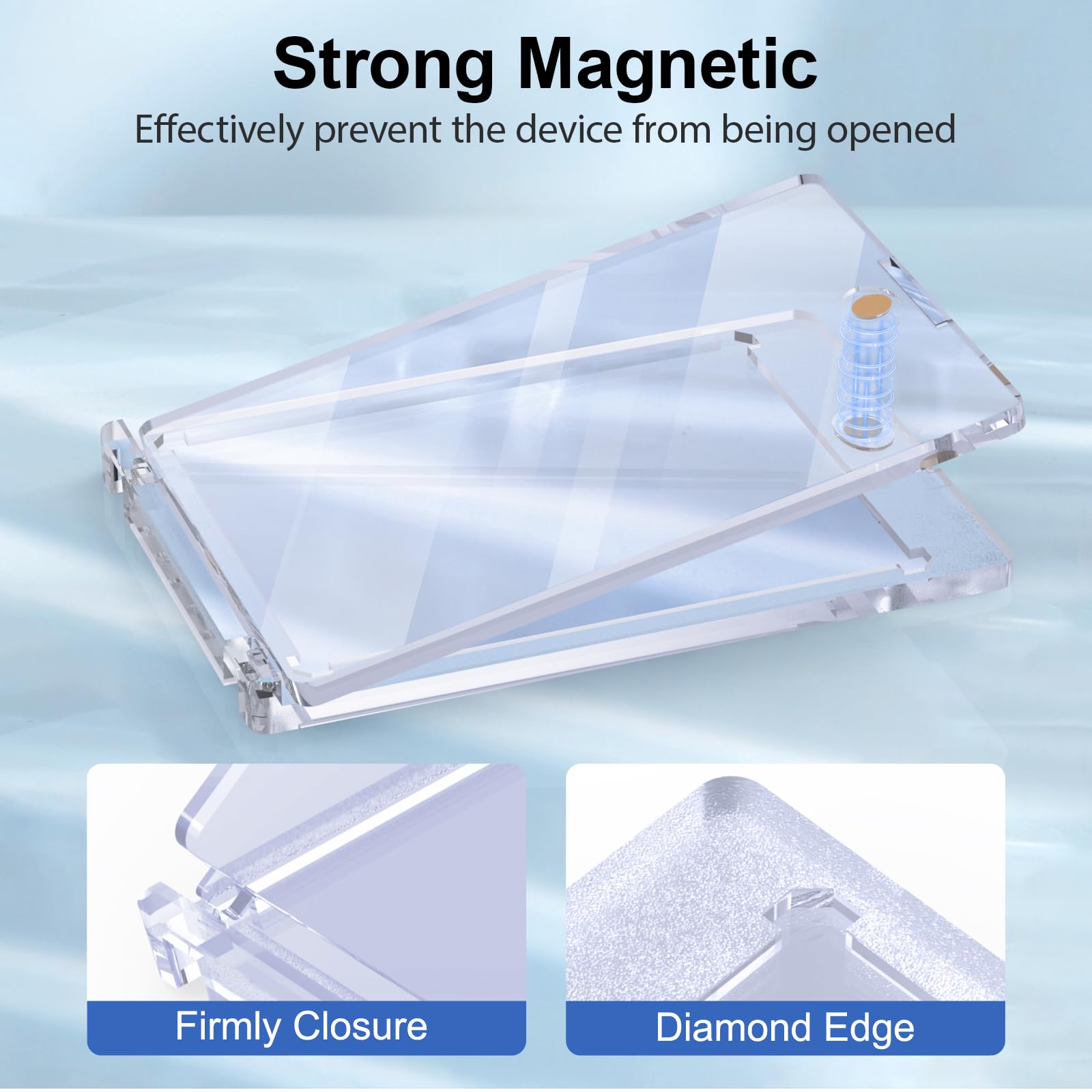 SAMYUCHO strong magnetic seal provides easy access and secure closure.