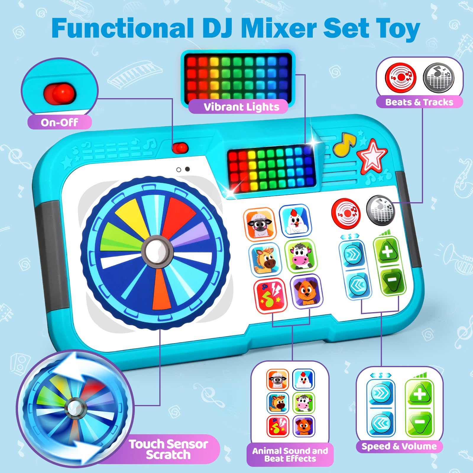 SANANT Baby DJ Set animal sounds spark early auditory exploration during playtime
