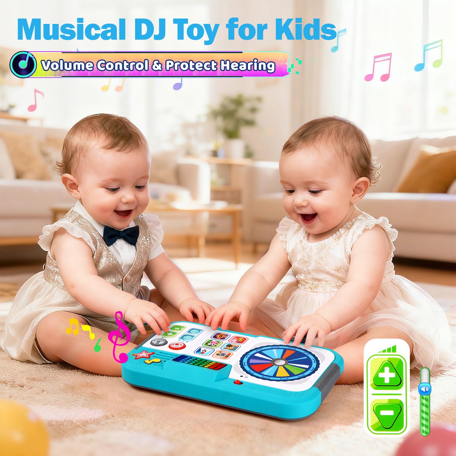 SANANT Baby DJ Set BPA-free plastic keeps playtime safe during exploration