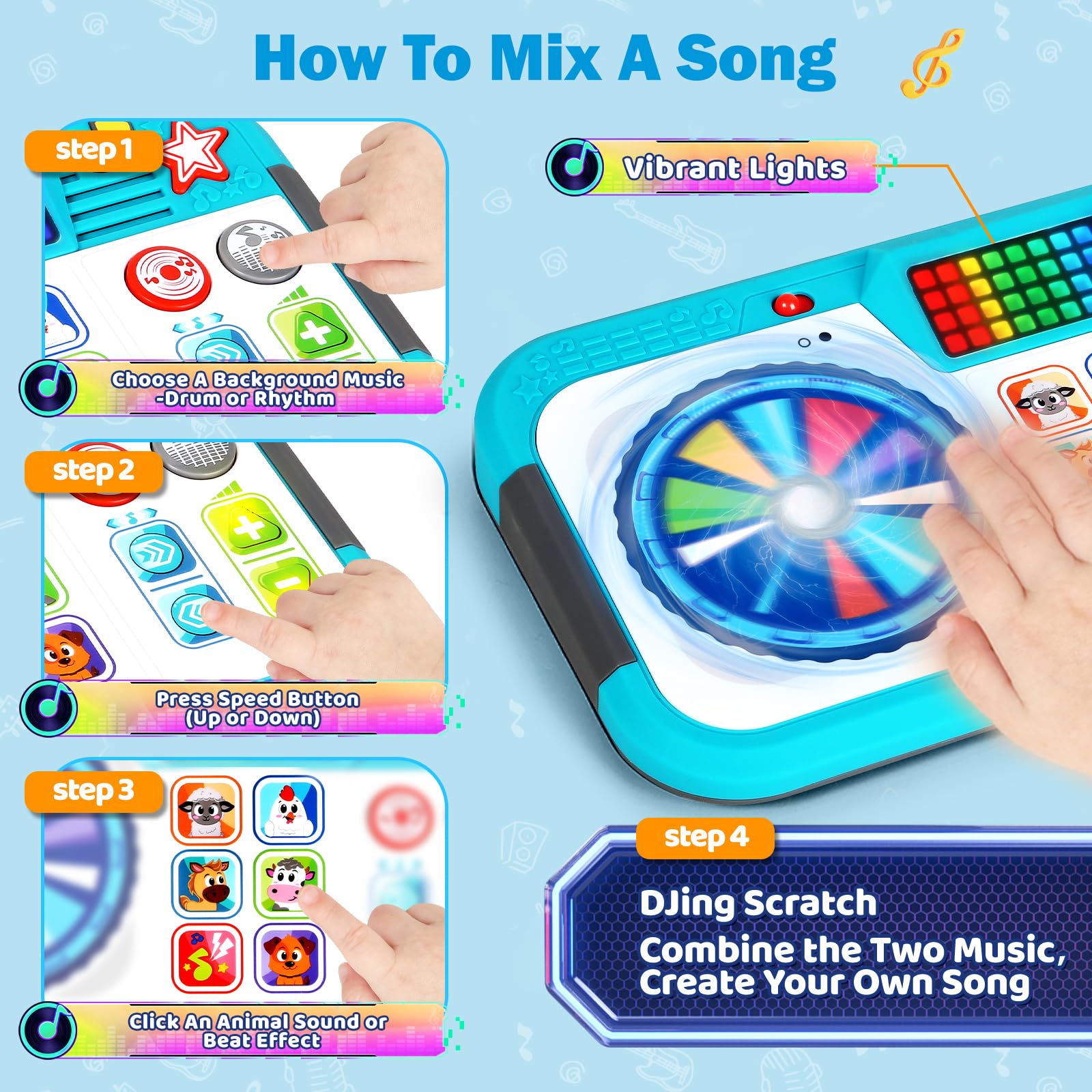 SANANT Baby DJ Set melodies offer kid friendly tunes for curiosity and creativity