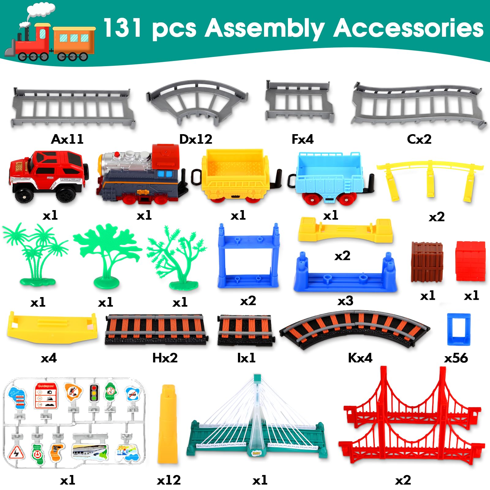 SANANT diy-track-modular-pieces allow kids to create unique layouts.