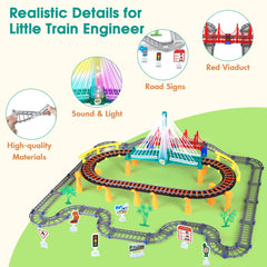 SANANT electric-train-and-car-play delivers action-packed scenes with trains and cars.