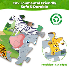 SANANT Jumbo Floor Puzzle uses bright colors to help attention and visual focus