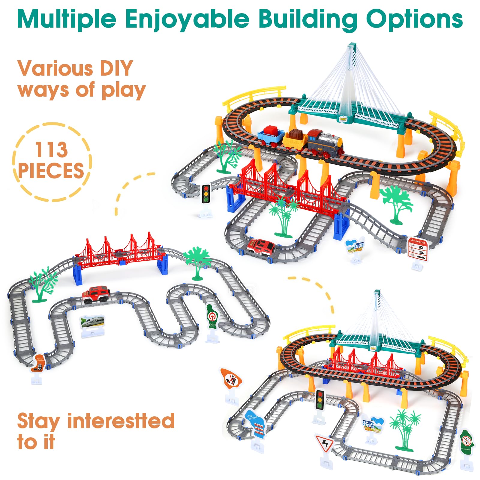 SANANT luminous-bridge lighting adds dramatic realism for engaging, sensory play.