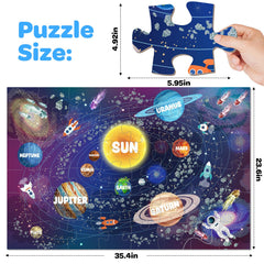 SANANT Jumbo Solar System Floor Puzzle pieces highlight Sun and planets for hands-on learning.