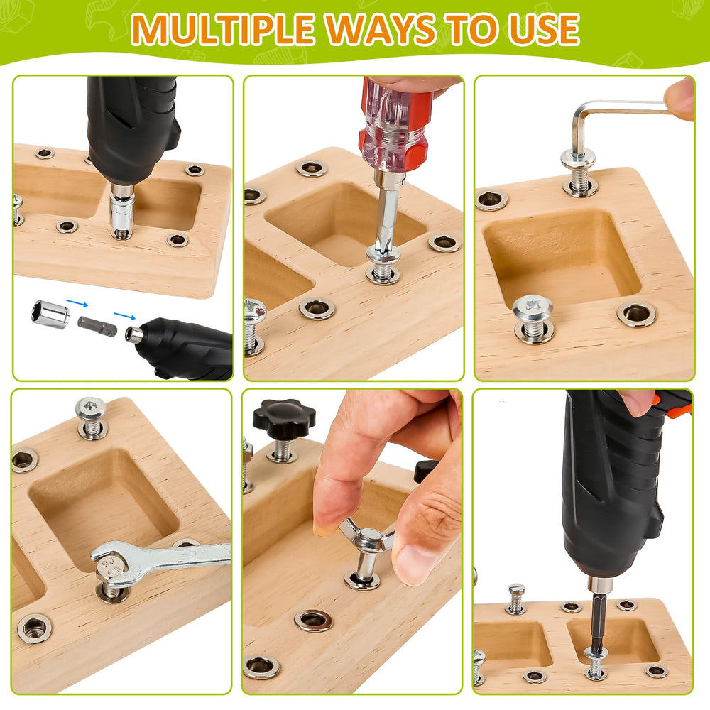 SANANT two wooden wrenches for pretend repairs and fine motor play