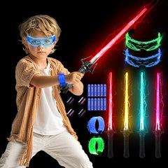 SANCO light up sabers set with four color-changing blades for exciting battles