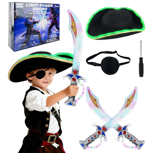 SANCO pirate sword LED glow for vibrant kid-friendly cosplay
