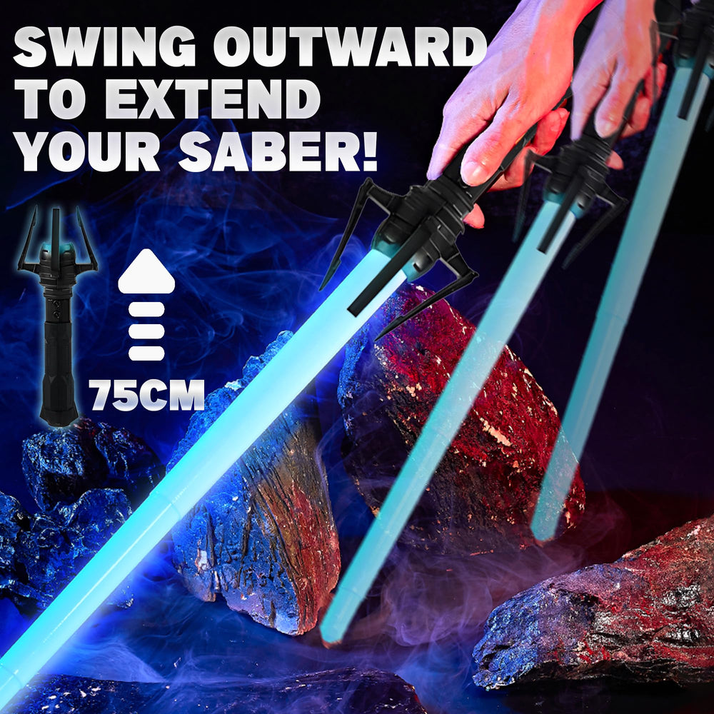 SANCO retractable sabers extend from 10 to 30 inches for dynamic action