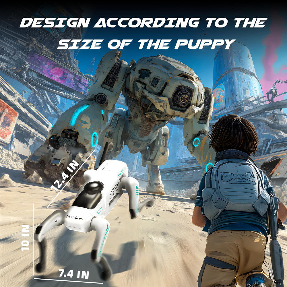 SANCO Smart Robot Dog has a rounded design to stay kid-safe and approachable.