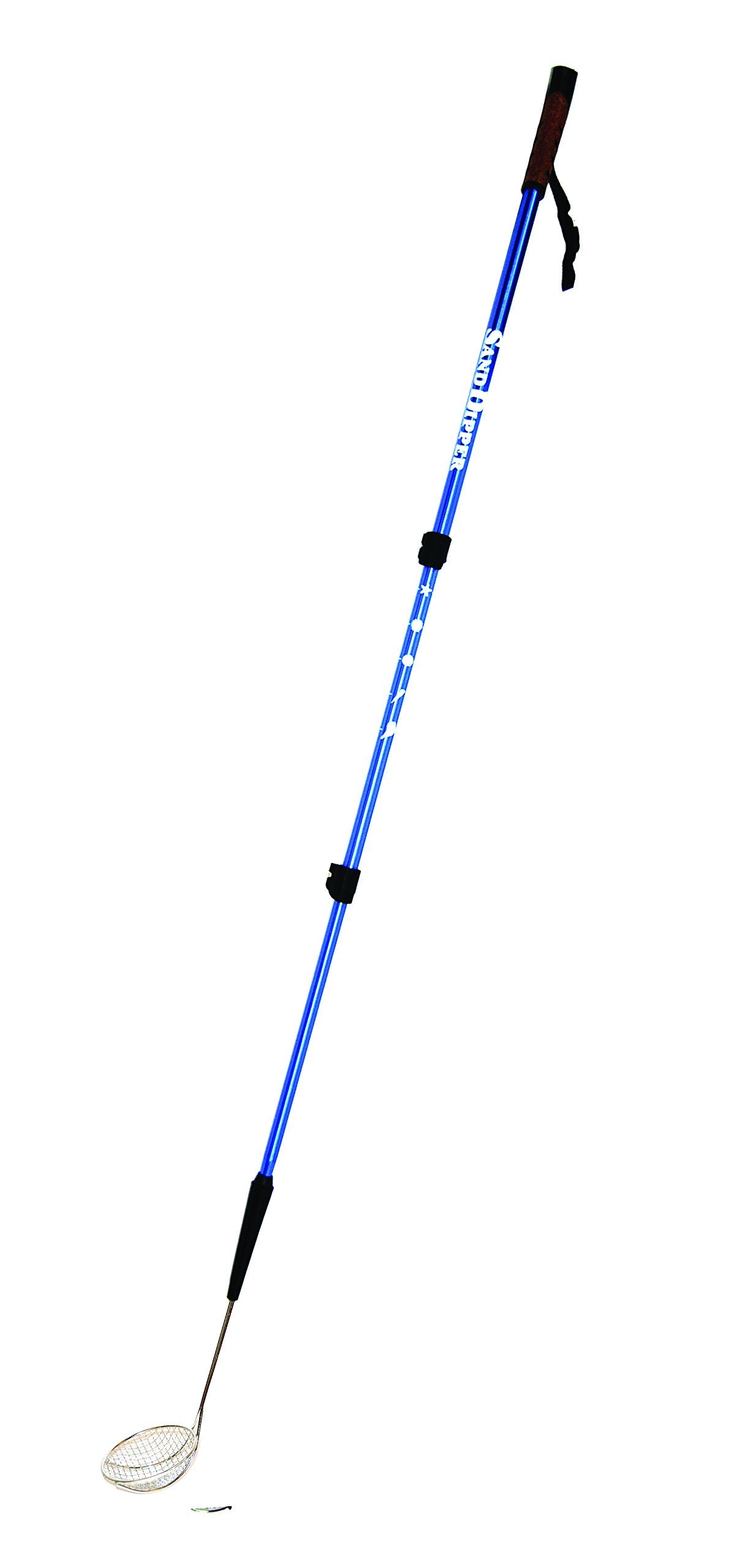 Sand Dipper beach scoop blue with 4 inch basket for shell hunts