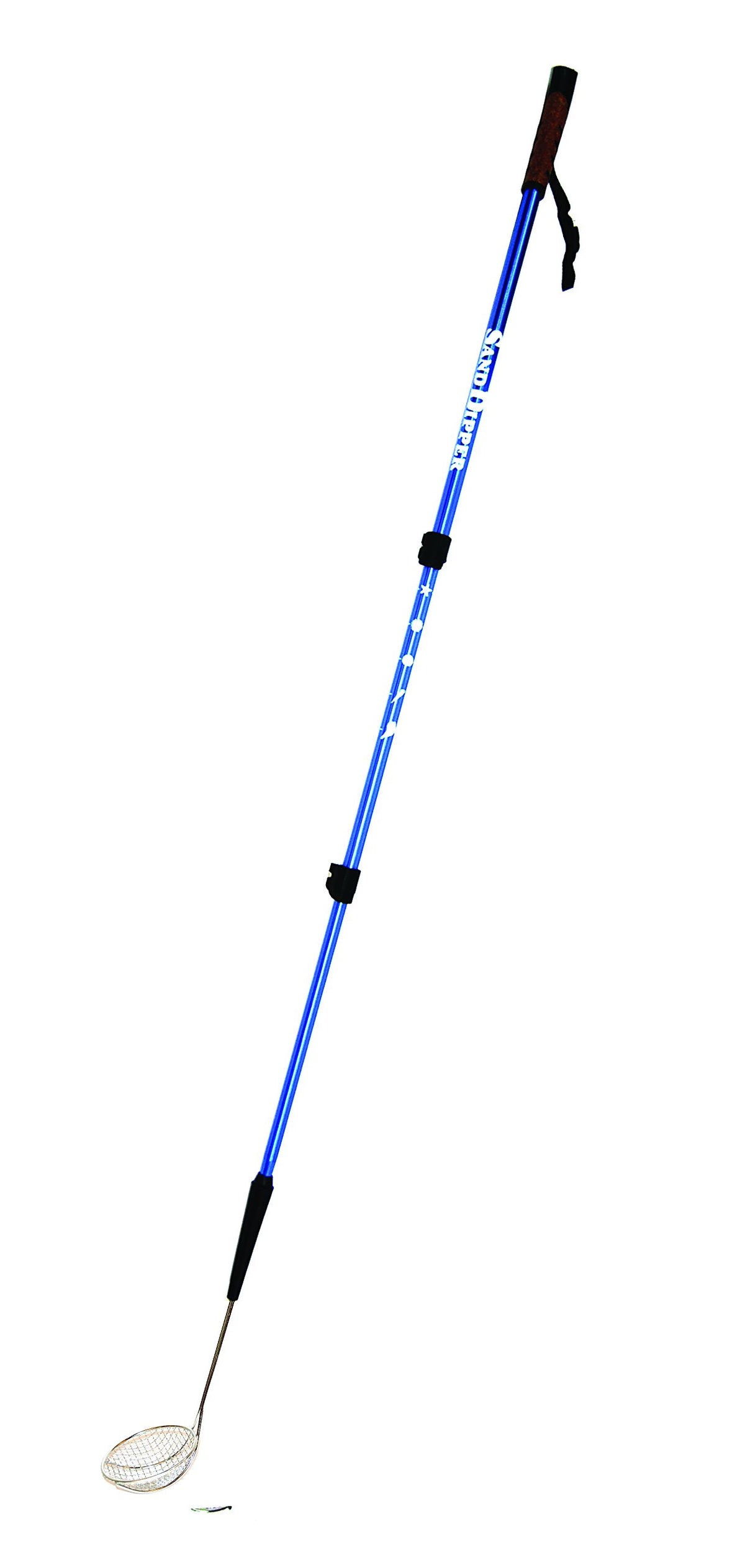 Sand Dipper beach scoop blue with 4 inch basket for shell hunts