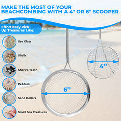 Sand Dipper wrist strap keeps the tool secure on windy shores