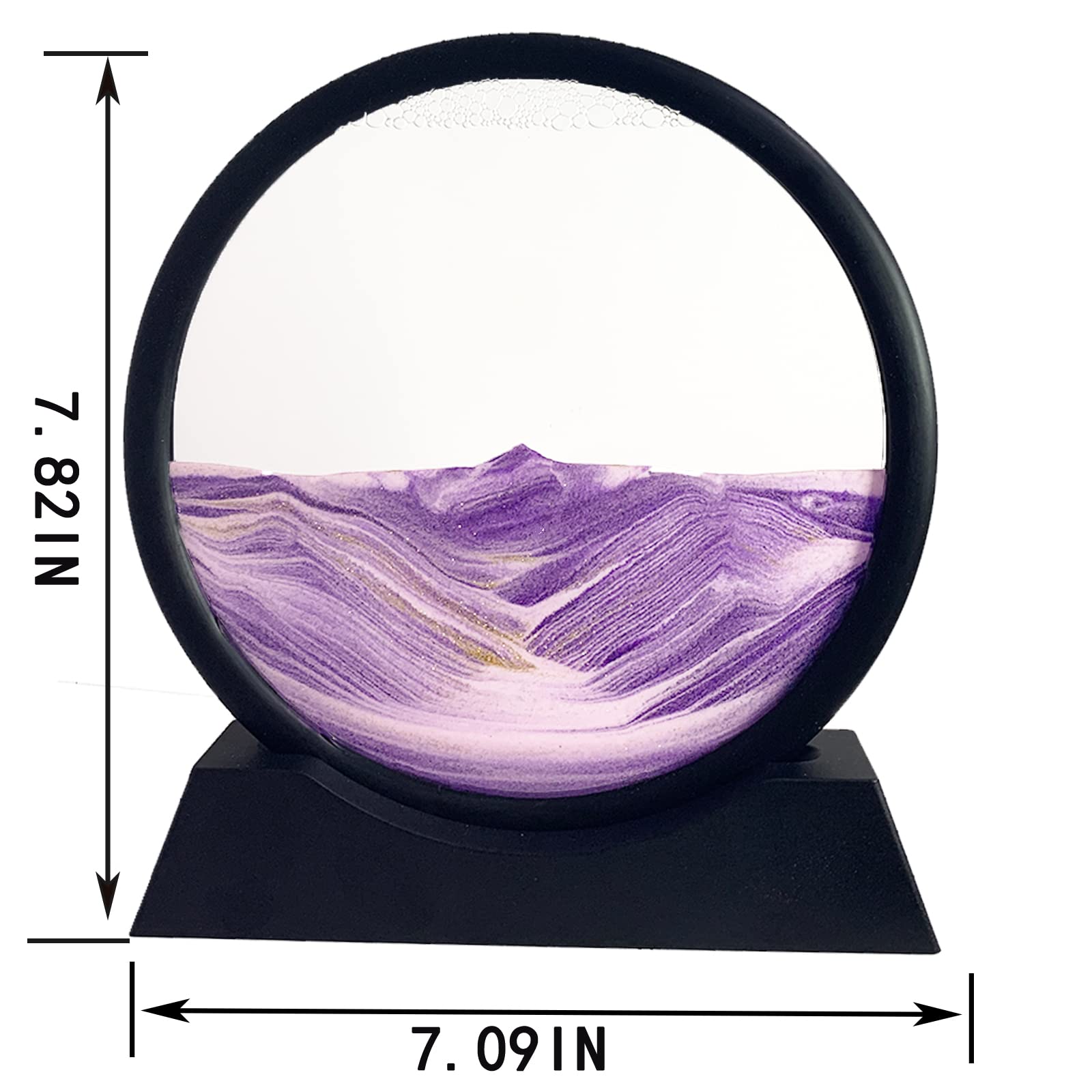SANDCLE round glass frame complements modern spaces with elegant, tranquil decor