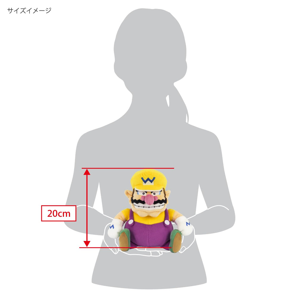 Sanei All Star Wario plush official logo, collectible gift for fans.