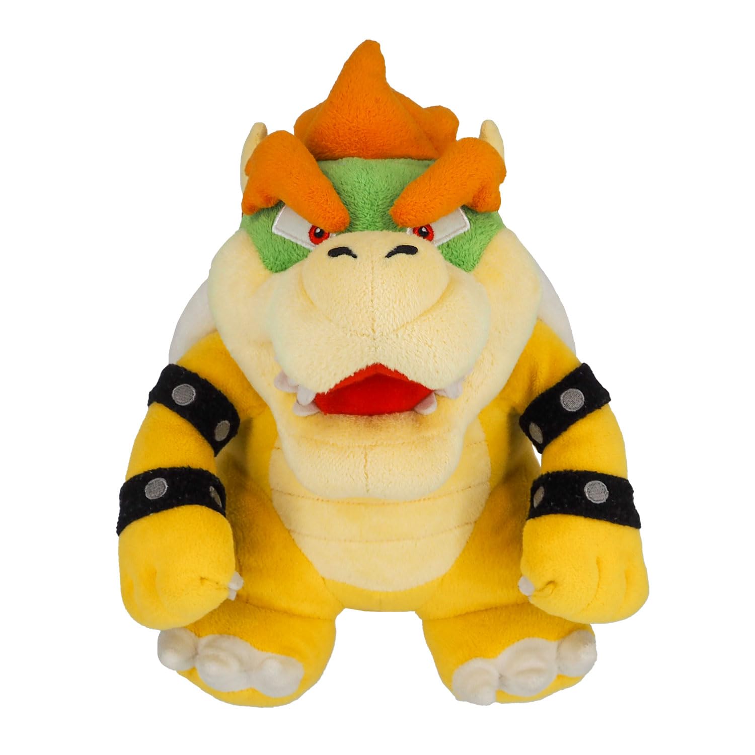 Sanei Bowser plush back view showcasing durable stitching and finish.