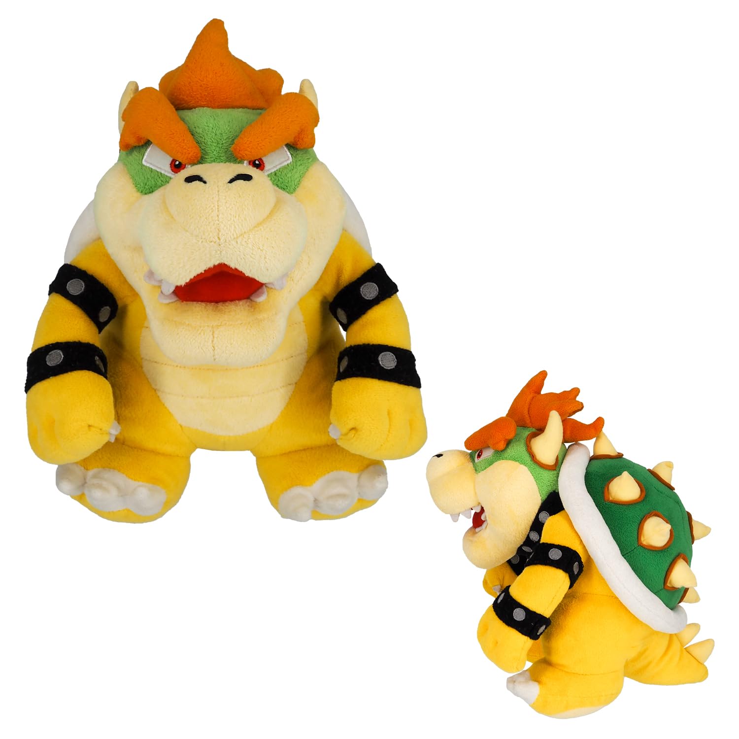 Sanei Bowser plush size comparison showing compact 9-inch profile.
