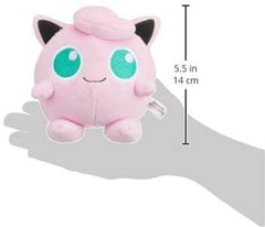 Sanei Jigglypuff plush face close-up with blue eyes for display or cuddle.