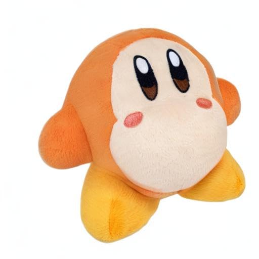 Sanei Kirby KP02 orange Waddle Dee plush packaged as a gift-ready collectible.