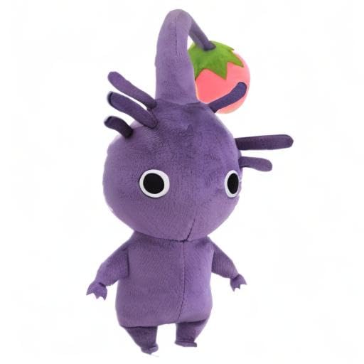 Sanei Pikmin All Star Purple Pixin plush close-up, showcasing soft fur texture