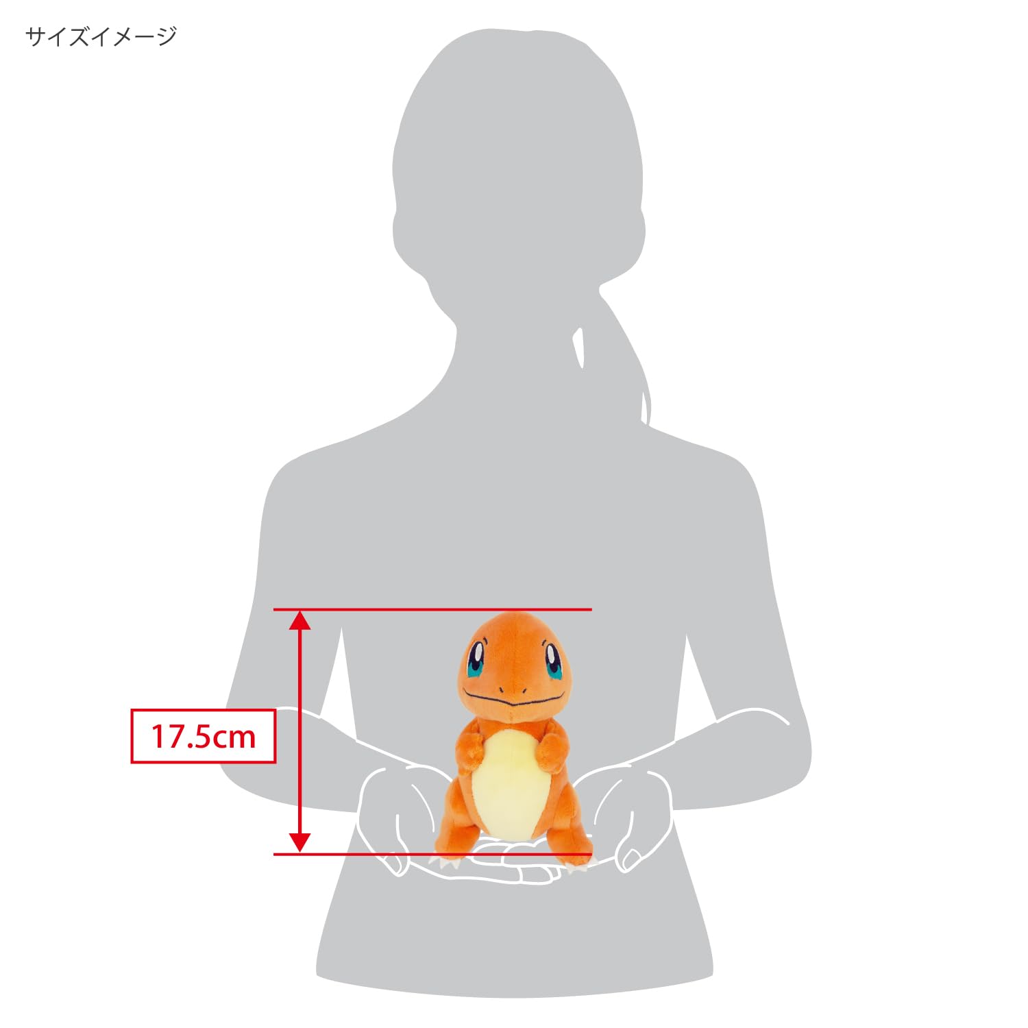 Sanei Charmander plush packaging, ready for gifting.