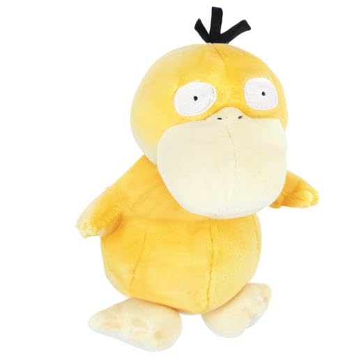 Sanei Psyduck plush fur texture close-up, inviting cuddle.