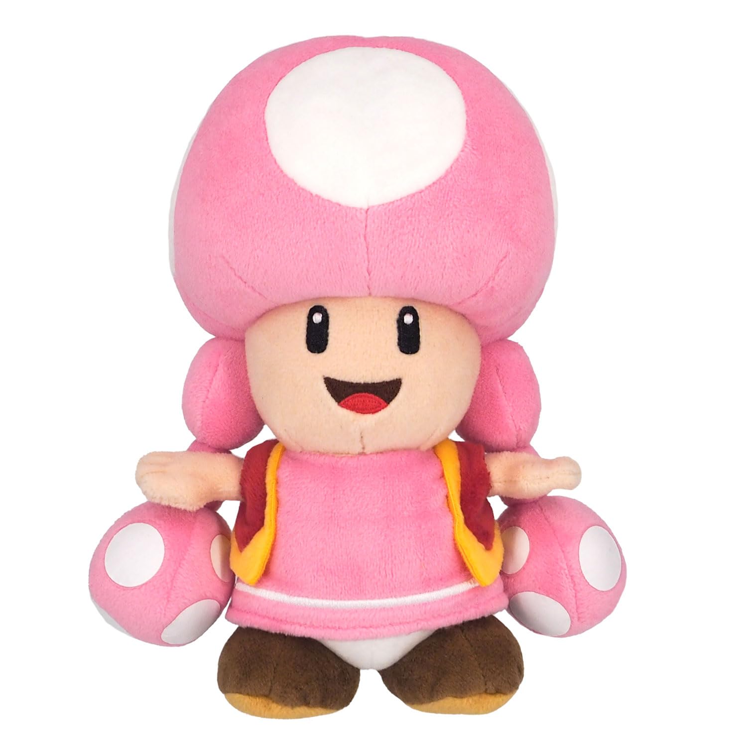 Sanei Toadette plush soft fabric detail highlighting cuddly texture