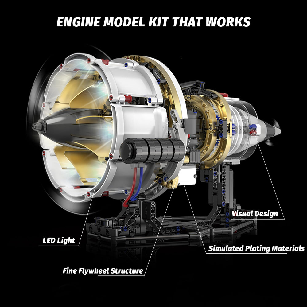 SANGQAOFU jet engine model kit app control interface for engine startup