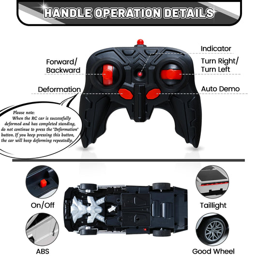 SANGQAOFU RC car side view showing compact design for tabletop fun