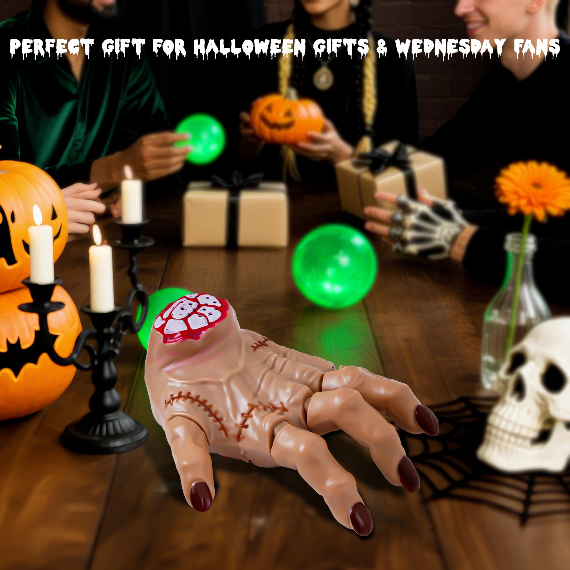 SANGQAOFU Wednesday Thing Hand prop supports haunted decor setups