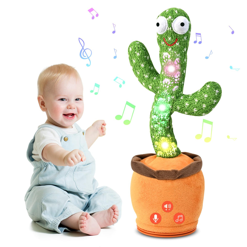 SANJOIN Cactus dancing baby toy boosts movement during tummy time
