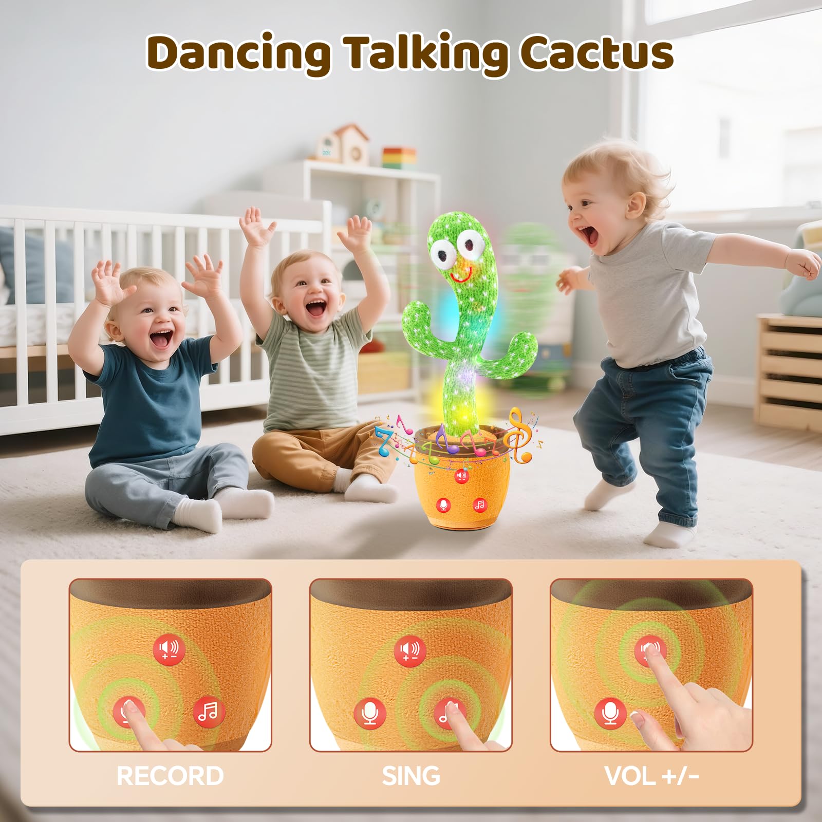 SANJOIN Cactus flashing lights invite visual exploration and interaction