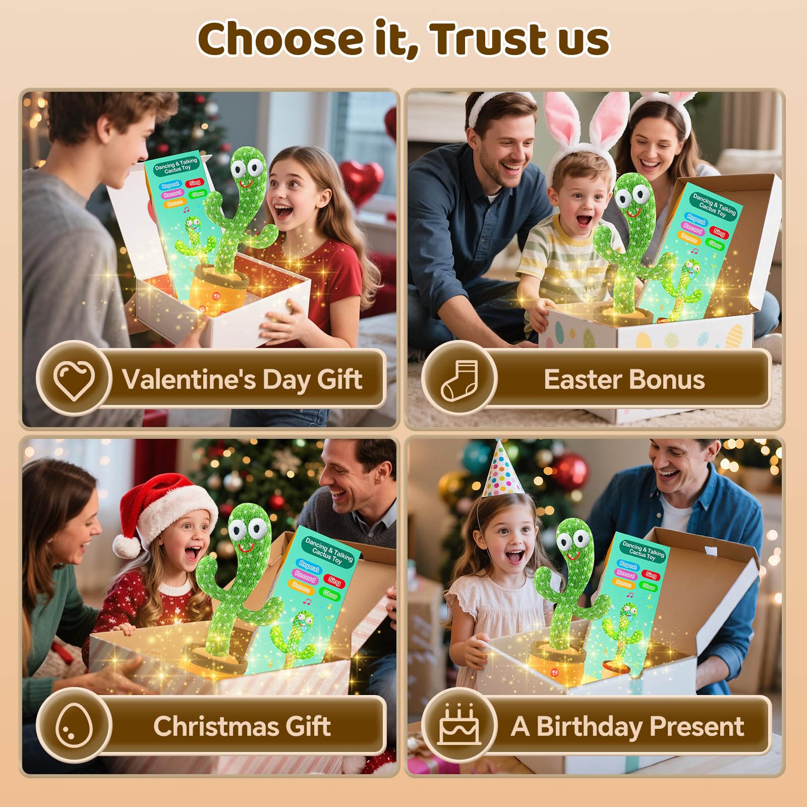 SANJOIN Cactus gift-ready package makes a thoughtful stocking stuffer