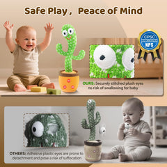 SANJOIN Cactus soft plush finish feels gentle for tiny hands