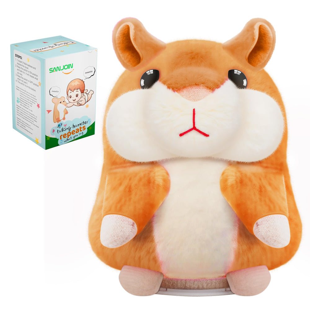SANJOIN talking hamster box-front on a gift-ready box for kids.