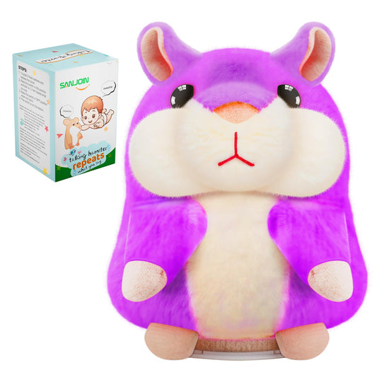 SANJOIN talking hamster front view plush toy for imaginative play