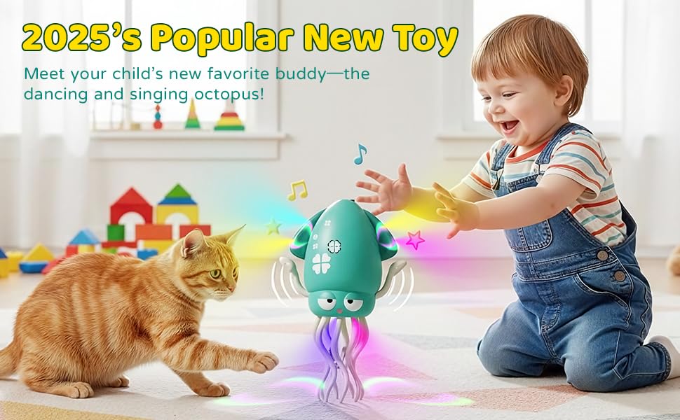 SANJOIN octopus toy includes a fishing rod for imaginative play