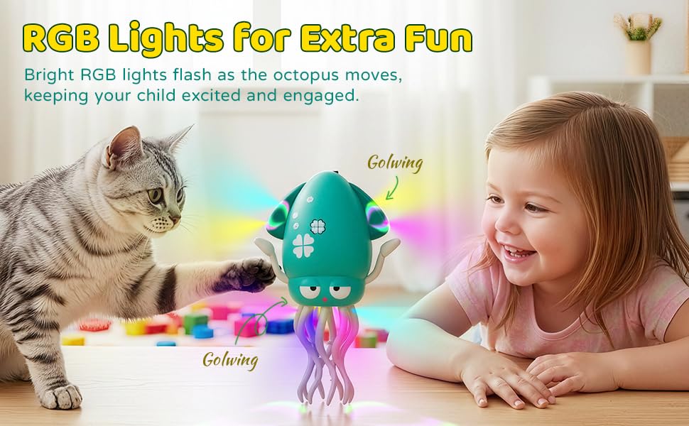 SANJOIN octopus toy offers a quiet calming mode for focused relaxation