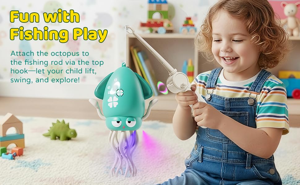 SANJOIN rechargeable octopus toy uses Type-C cable for ongoing fun