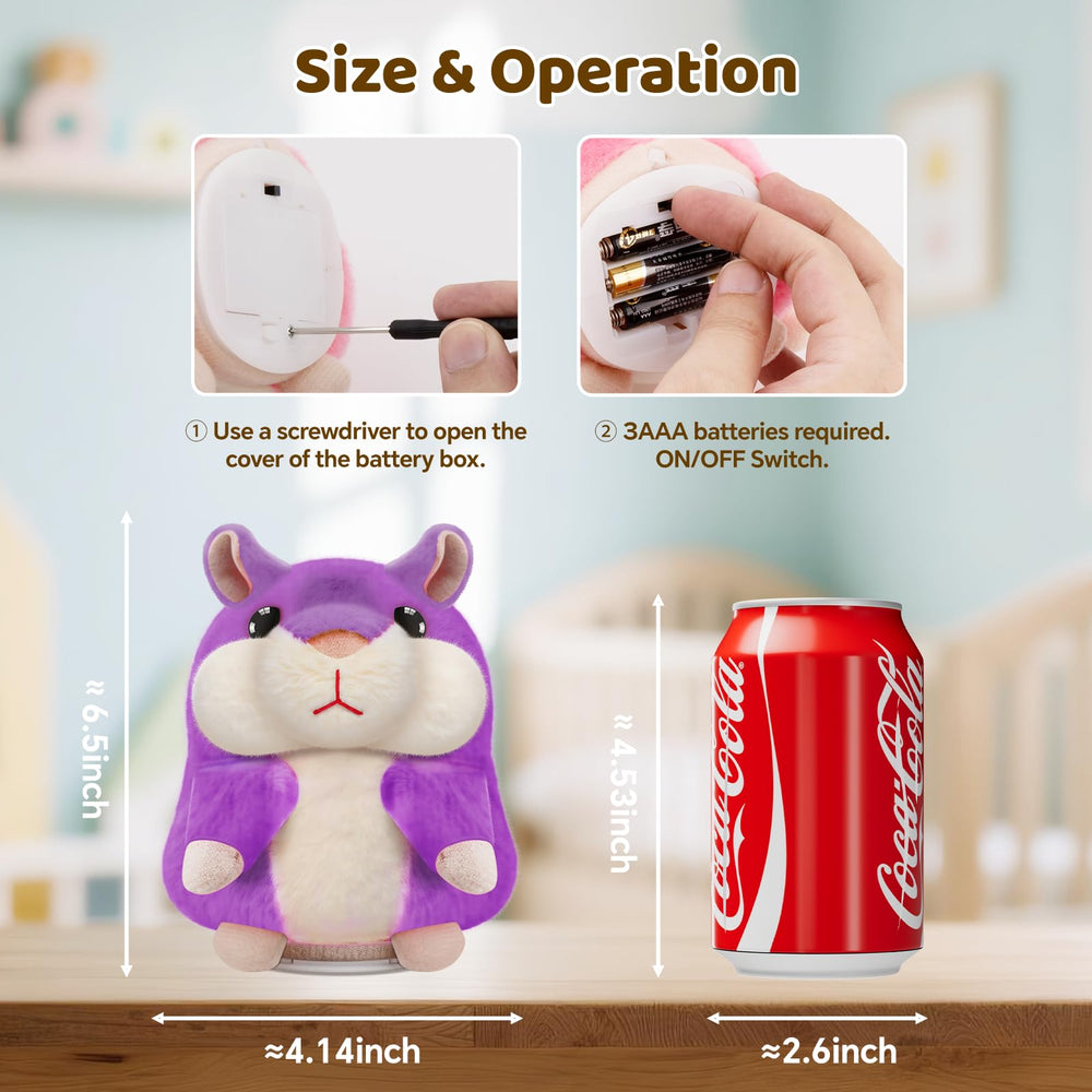 SANJOIN hamster battery compartment demonstrates easy power setup