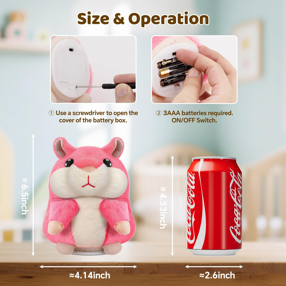 SANJOIN talking hamster toy in action demonstrates voice mimicry during interaction