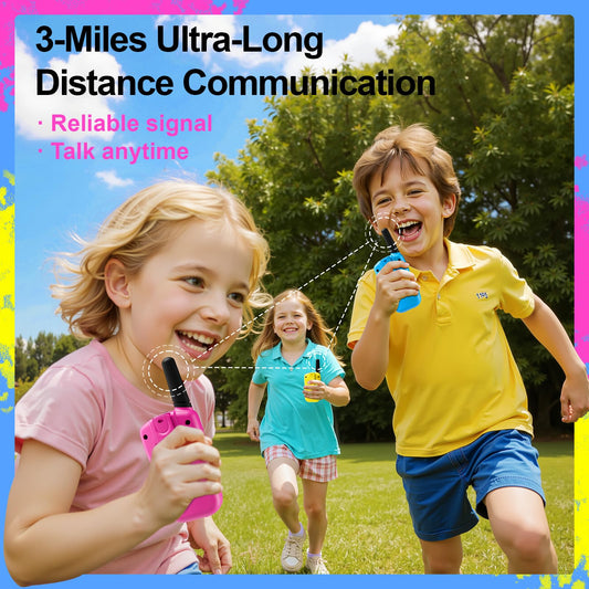 SANJOIN Kids Walkie Talkies clear calls with noise reduction for group games