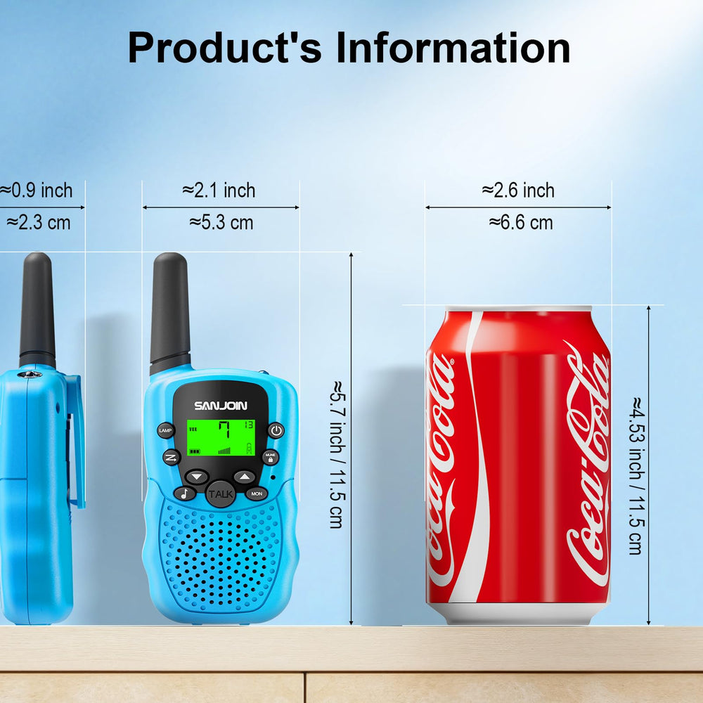 SANJOIN Kids Walkie Talkies holiday gift ready ideal stocking stuffer for ages 3-8