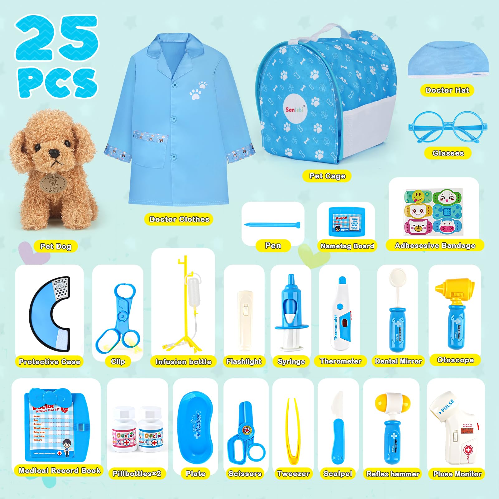Sanlebi educational pet vet play enhances confidence and empathy.