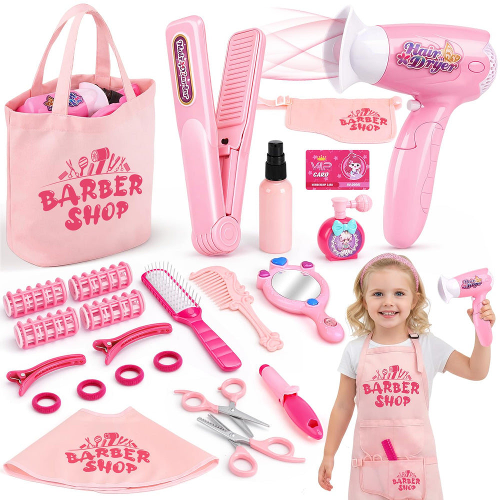 Sanlebi hair salon toy set front view inspires imaginative styling play