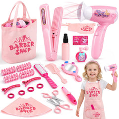 Sanlebi hair salon toy set front view inspires imaginative styling play