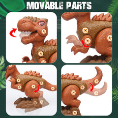 Sanlebi Take Apart Velociraptor green: flexible joints enable dynamic poses.
